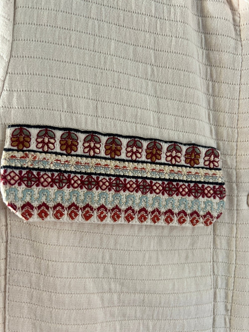 Embroidered Fringe Jacket By Zara TRF Size S