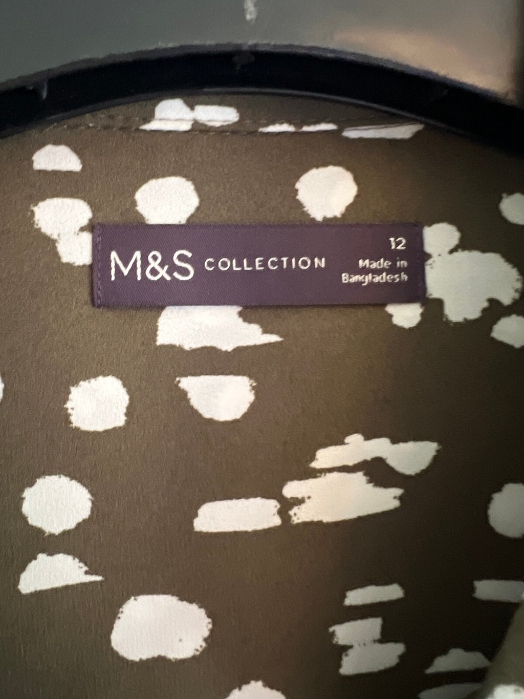 Abstract Spot Shirt M&S Collection Size 12