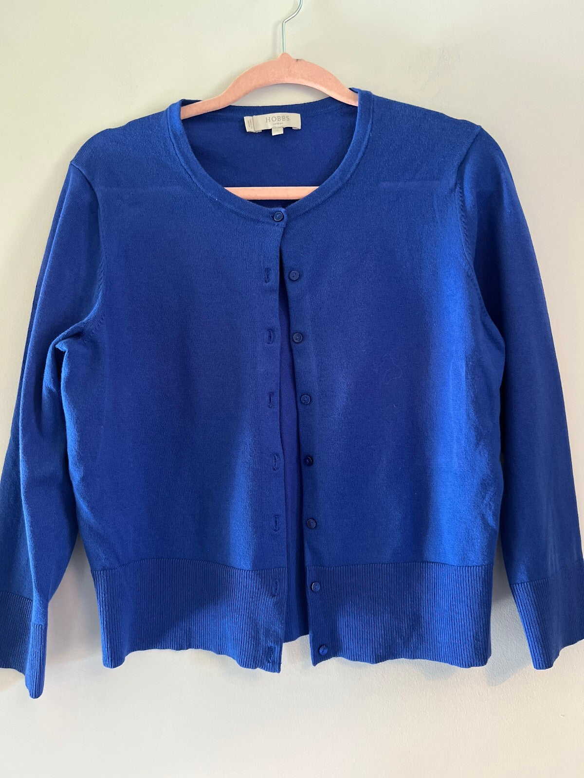 Blue Cardigan Hobbs Size M Autumn Layering