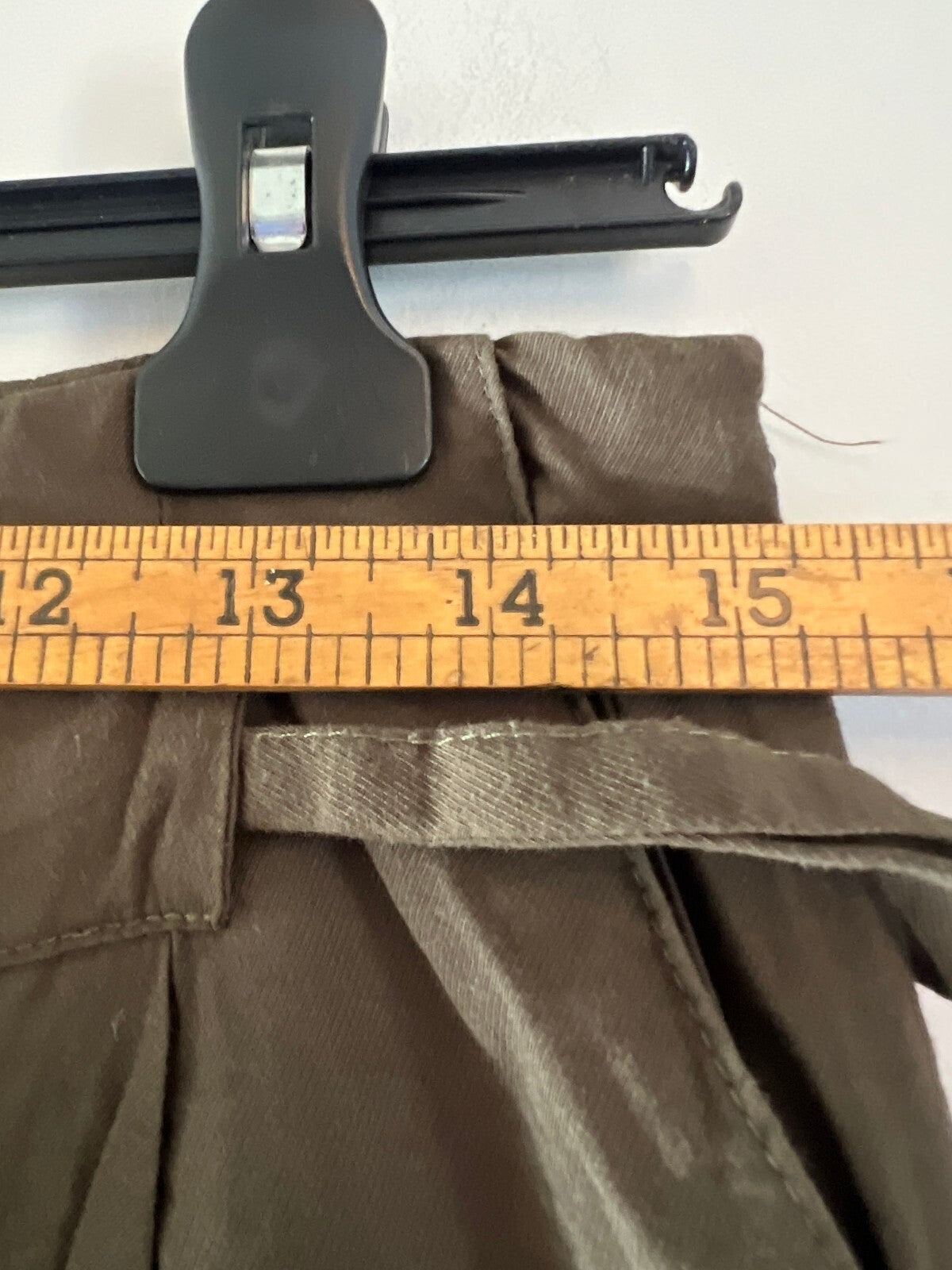 whistles Pleated Tie Waist Trousers Khaki Size 12