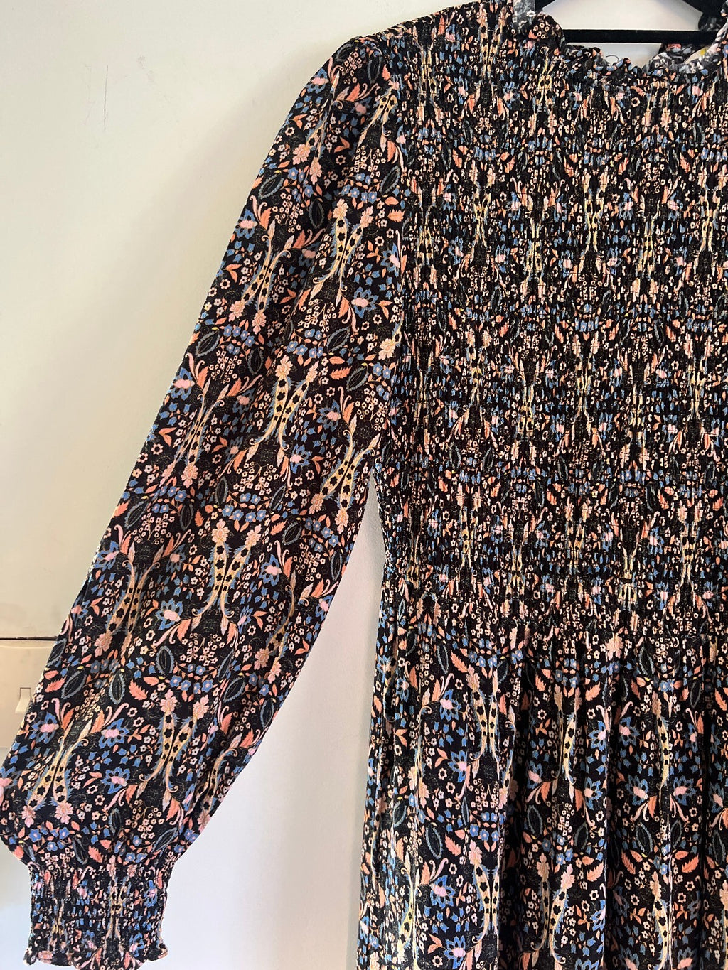 Boden Floral Smocked Tiered Maxi Dress Size 12