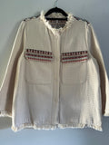 Embroidered Fringe Jacket By Zara TRF Size S