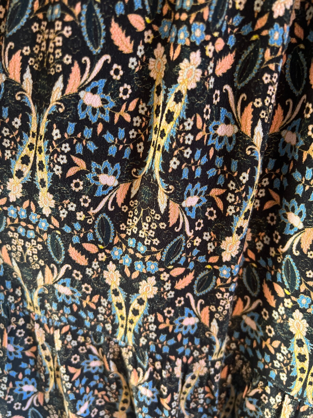 Boden Floral Smocked Tiered Maxi Dress Size 12