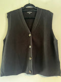 Whistles Wool Knitted Vest Black M Autumn Layering