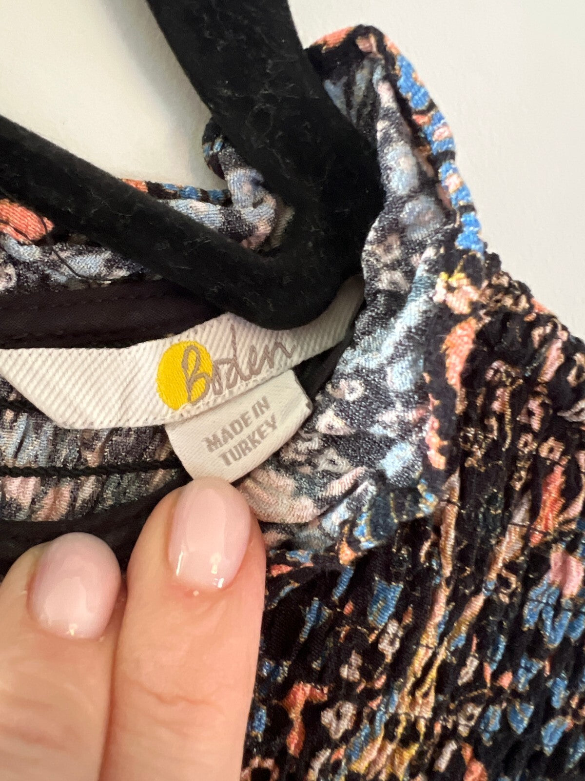 Boden Floral Smocked Tiered Maxi Dress Size 12